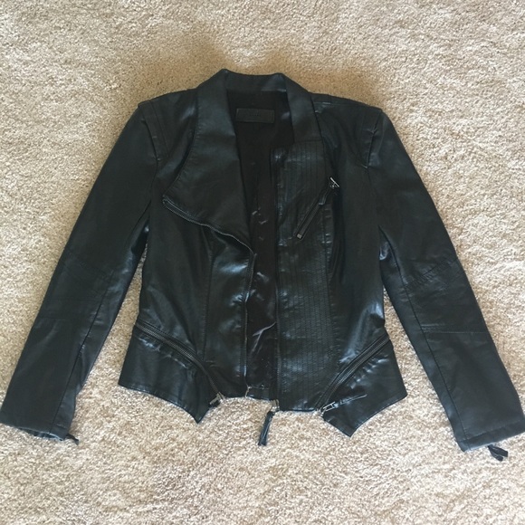 SOLD!!!!! Blank nyc vegan leather feminine jacket - Picture 2 of 6